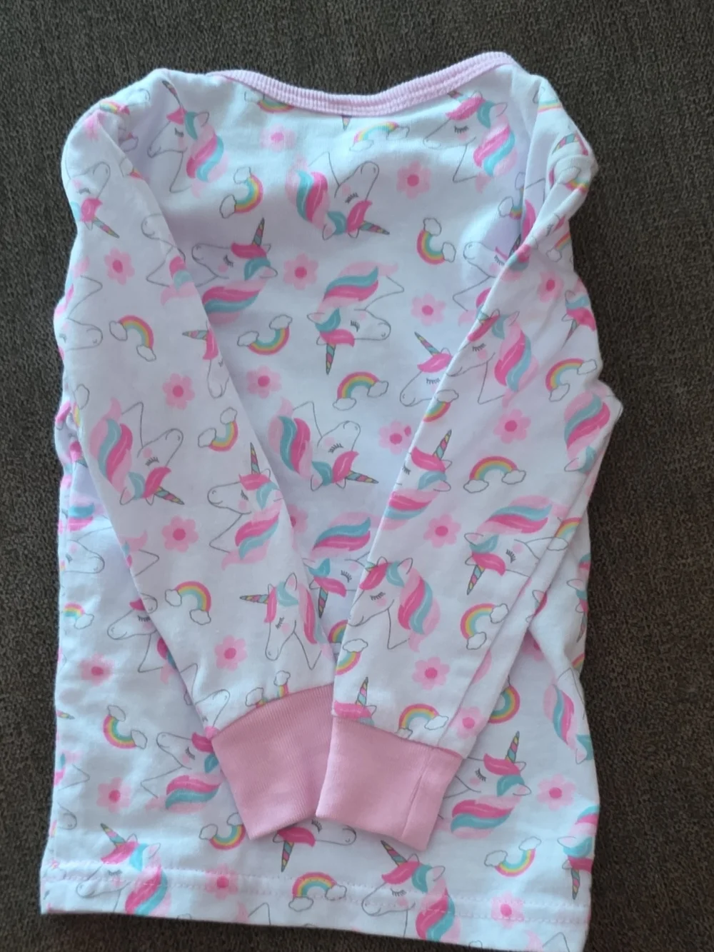 Garanimals Pink & White Unicorn Print Girls Long Sleeve Top